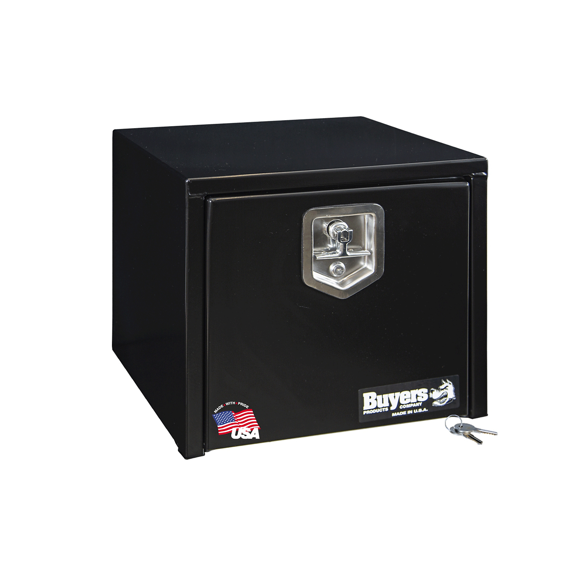 Buyers Products, 18x14x16in. Steel Underbody Truck Tool Job Storage Box, Width 18 in, Material Carbon Steel, Color Finish Glossy Black, Model# 1703330